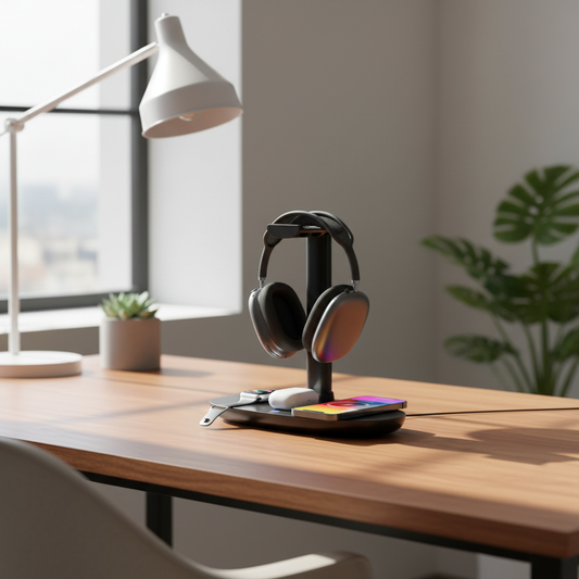 Support Casque & Chargeur 4-en-1™