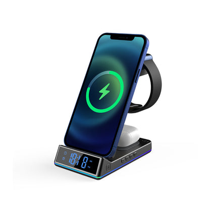 Chargeur Sans Fil 5-en-1 – 15W avec Horloge LED RGB™