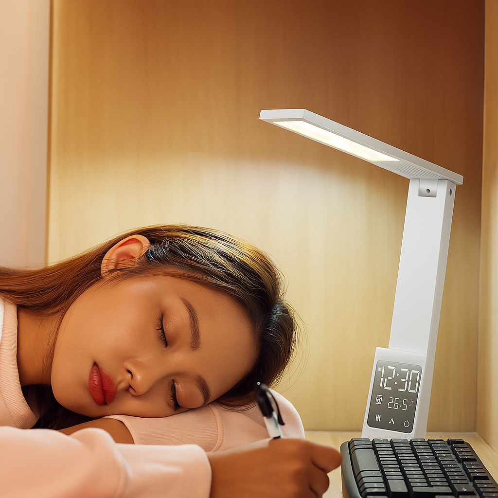 Lampe LED avec Haut-Parleur Bluetooth et Horloge Numérique™