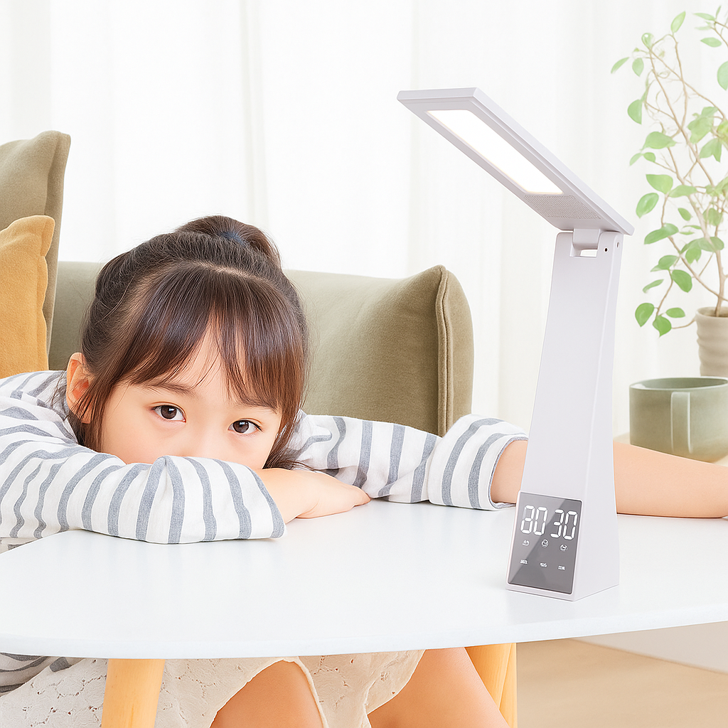 Lampe LED avec Haut-Parleur Bluetooth et Horloge Numérique™
