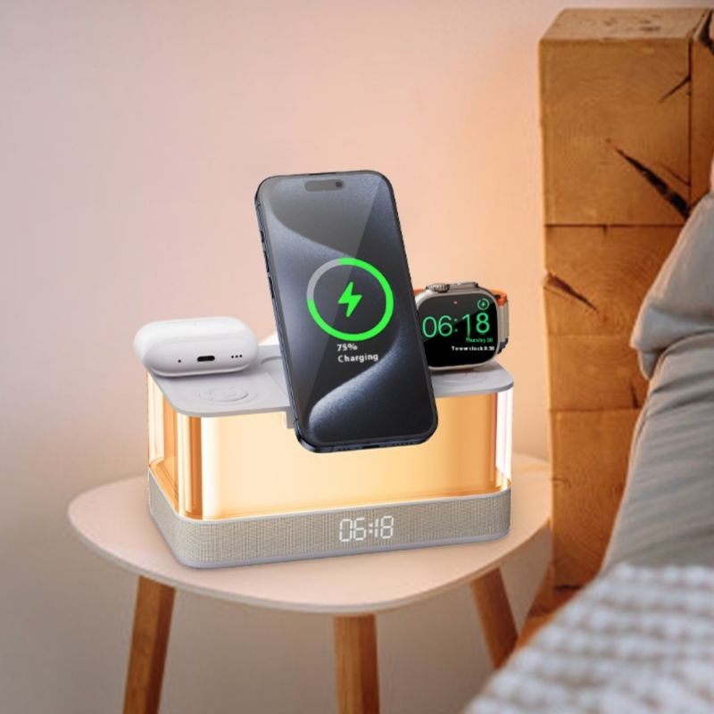 Chargeur Sans Fil Intelligent avec Horloge LED™