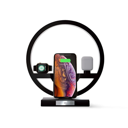 Lampe de Chevet 4 en 1 avec Chargeur Sans Fil™