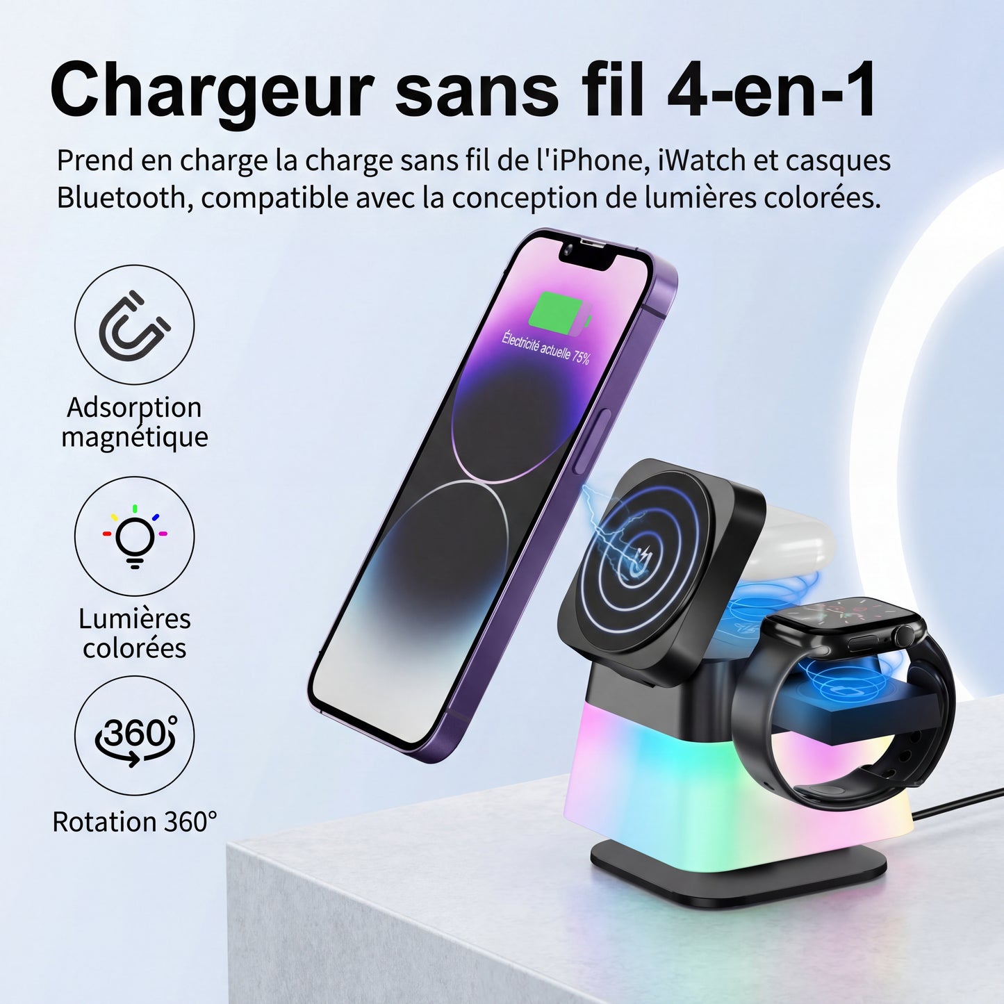 station de charge magnétique 4-en-1 ™