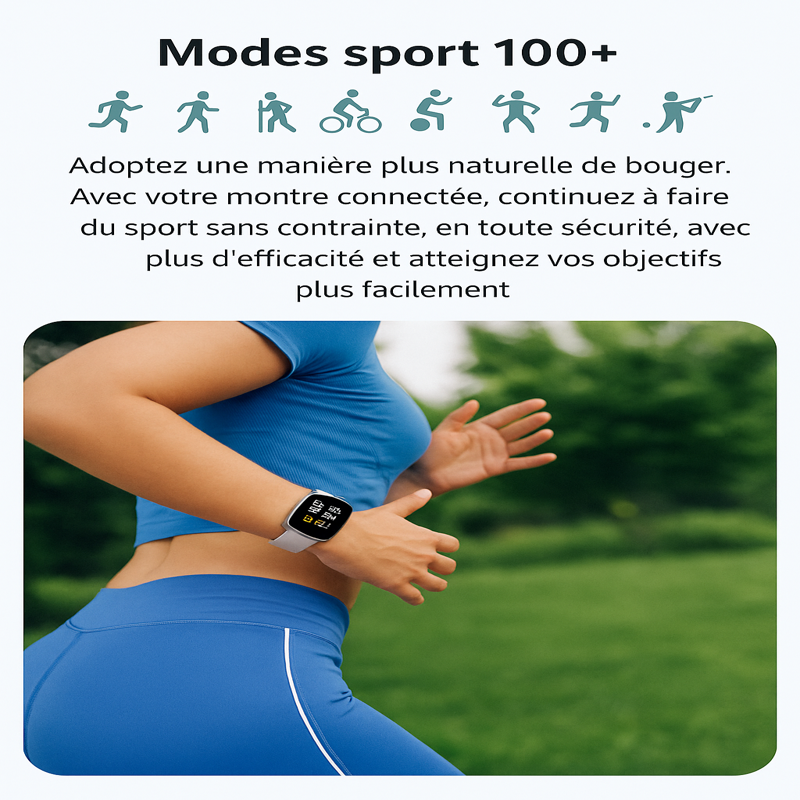 Montre connectée AMOLED ultra-claire ™