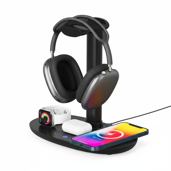 Support Casque 4-en-1 Élegant