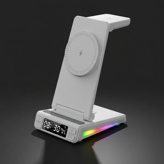 Chargeur Sans Fil 5-en-1 avec Réveil LED™